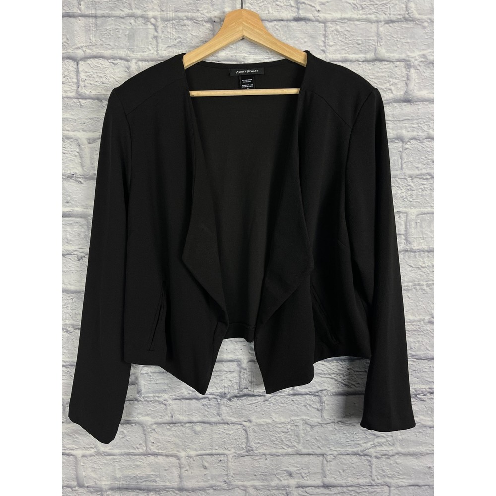 Ashley Stewart Size 18 Black Blazer Lightweight Stretch